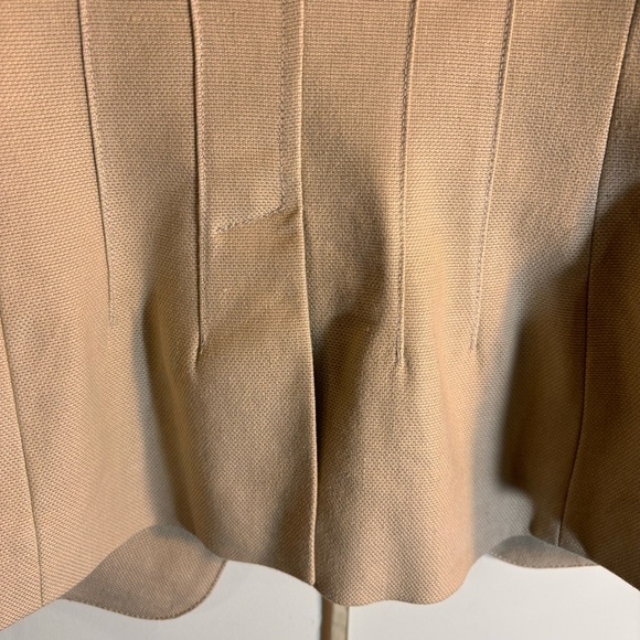 ZARA Sz M Tie Front Blazer Cotton Linen Blend Lined Made in Spain Pockets NEW - Picture 9 of 12
